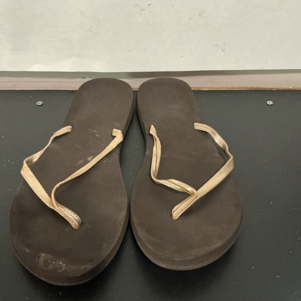 Reef Rose Gold Women Sandals Flip Flops Size 11 Brown Bliss Night